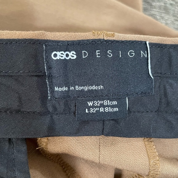 ASOS DESIGN tapered smart pants in ecru
32x32 dark brown color - Picture 5 of 8